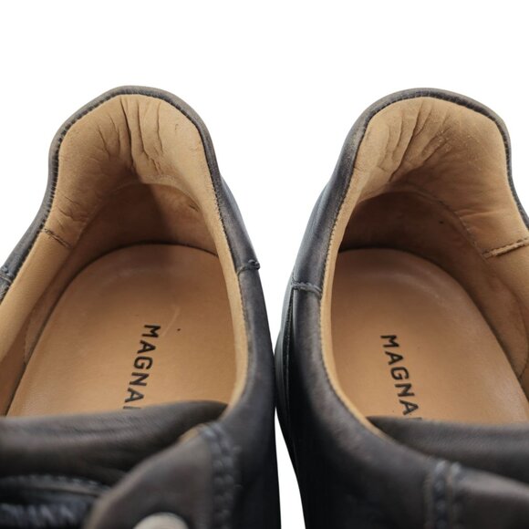 Magnanni Spain Patina Gray Leather Fashion Sneakers Mens 9M Casual Dress Shoes - Picture 10 of 13